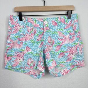 Lilly Pulitzer The Callahan Shorts Womens 4 Colorful Lobster Coastal Tropical‎